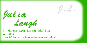 julia langh business card